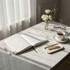 Morning Ritual on Marble Desk